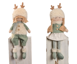 DKD Home Decor Figura de Poliéster 17x8x56 cm, Pack de 2 Surtido