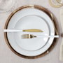 Home Deco Factory Plato con Ribete Dorado 27 cm Lounge