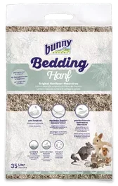 Bunny Nature Tapete de Cáñamo Reversible para Mascotas 100 x 40 cm - Superficie de Descanso, Actividad y Nido, Absorbente y Ecológico