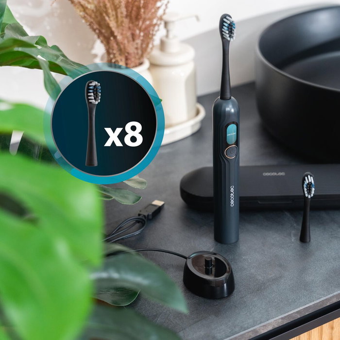 Cecotec Cepillo de dientes eléctrico sónico UltraSonic PlatiniumSwing negro, pantalla, 5 modos Cecotec Cepillo de dientes eléctrico sónico UltraSonic PlatiniumSwing negro, pantalla, 5 modos