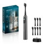 Cecotec Cepillo de dientes eléctrico sónico UltraSonic PlatiniumSwing negro, pantalla, 5 modos