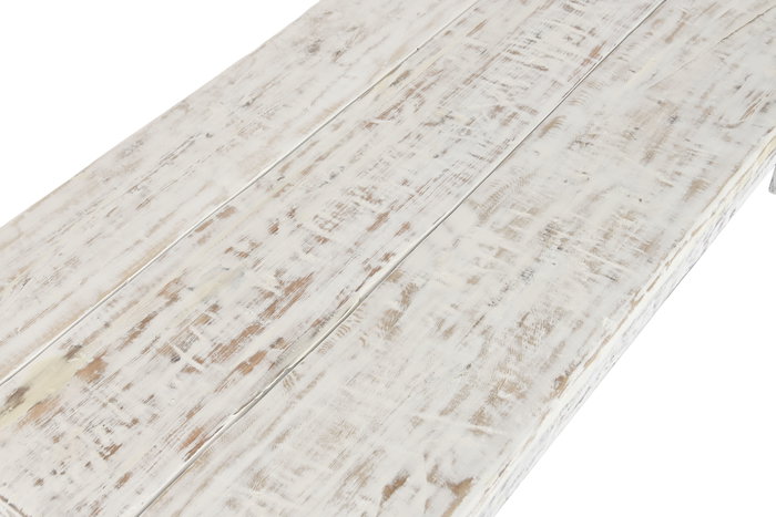 DKD Home Decor 2c24 Mesa Centro Plegable Blanco Madera Reciclada 147 x 73 x 47 cm
