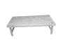 DKD Home Decor 2c24 Mesa Centro Plegable Blanco Madera Reciclada 147 x 73 x 47 cm