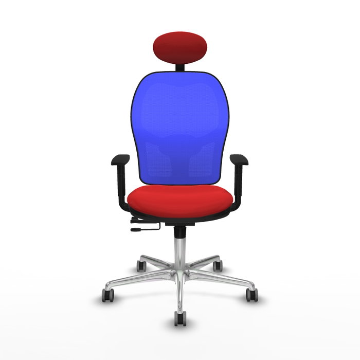 PIQUERAS Y CRESPO Silla de oficina Jorquera con mecanismo Sincro/Traslack, Rojo y Azul PIQUERAS Y CRESPO Silla de oficina Jorquera con mecanismo Sincro/Traslack, Rojo y Azul