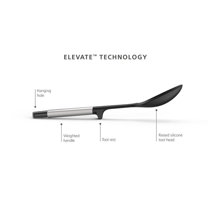 Joseph Joseph Elevate Cuchara Sólida de Acero Inoxidable y Silicona