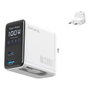 4smarts Ladegert GaN Flex Screen AI 100W 2 USB-C+1 USB-A blanco