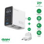 4smarts Ladegert GaN Flex Screen AI 100W 2 USB-C+1 USB-A blanco