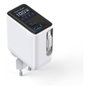 4smarts Ladegert GaN Flex Screen AI 100W 2 USB-C+1 USB-A blanco