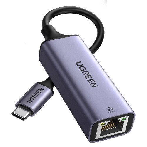 UGREEN Adaptador de red USB-C a Gigabit Ethernet 50737, Plata