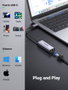 UGREEN Adaptador de red USB-C a Gigabit Ethernet 50737, Plata