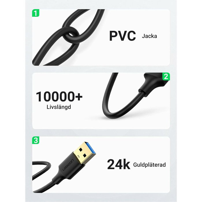UGREEN Adaptador de red USB-C a Gigabit Ethernet 50737, Plata