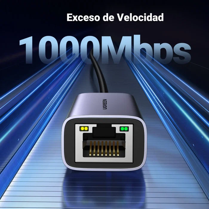 Ugreen 50737 Adaptador de Red USB C a Gigabit Ethernet Plata