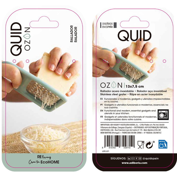Rallador Acero Inoxidable Ozon Quid 13x7,5 cm