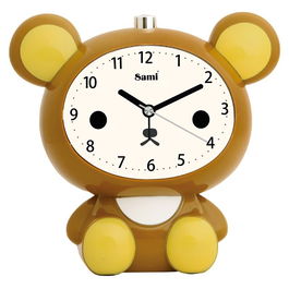 SAMI Despertador infantil con forma de oso de peluche con melodía/campaña SAMI para niños y niñas - Despertador muñeco oso SAMI