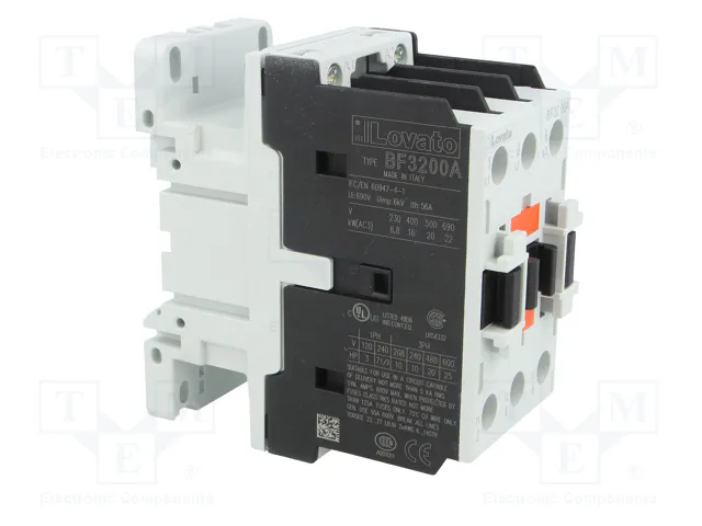 LOVATO ELECTRIC Contactor BF 3-polar 32A 230VAC NO x3 LOVATO ELECTRIC Contactor BF 3-polar 32A 230VAC NO x3