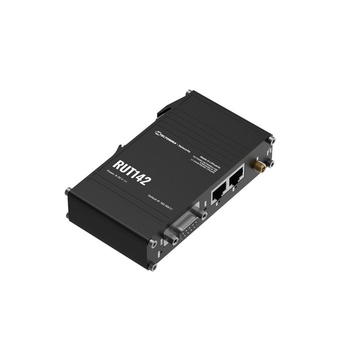 Teltonika RUT142 Router Ethernet Industrial Compacto con Wi-Fi 4 y RS232 Teltonika RUT142 Router Ethernet Industrial Compacto con Wi-Fi 4 y RS232