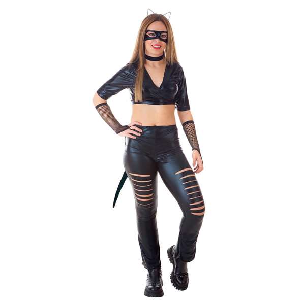 Creaciones Llopis Disfraz Adulto Festival Cat Woman Talla M Negro Creaciones Llopis Disfraz Adulto Festival Cat Woman Talla M Negro