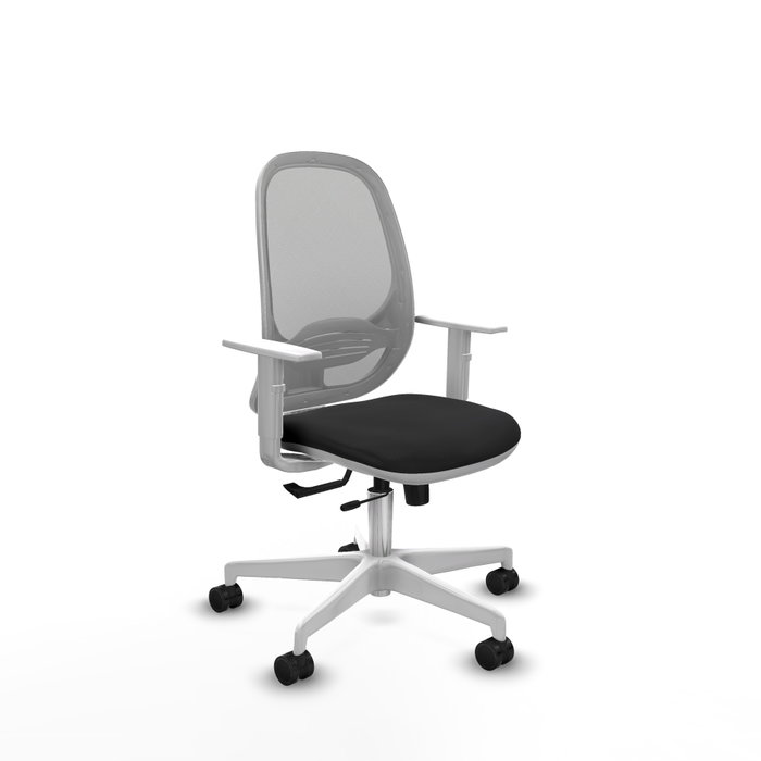 PIQUERAS Y CRESPO Silla de oficina Cilanco con mecanismo Sincro/Traslack, Similpiel Negro y Malla Gris PIQUERAS Y CRESPO Silla de oficina Cilanco con mecanismo Sincro/Traslack, Similpiel Negro y Malla Gris