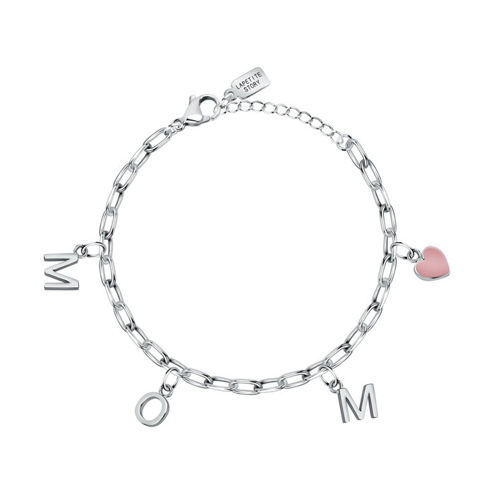 La Petite Story Pulsera Br.Family SS Charm + Pink Enamel 16+3cm La Petite Story Pulsera Br.Family SS Charm + Pink Enamel 16+3cm