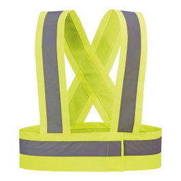 Juba Tirantes de alta visibilidad amarillo fluorescente talla M