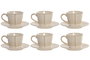 DKD Home Decor Cafe Urban Liangfeng 26 Beige 15 x 30 x 15 cm Set de 6