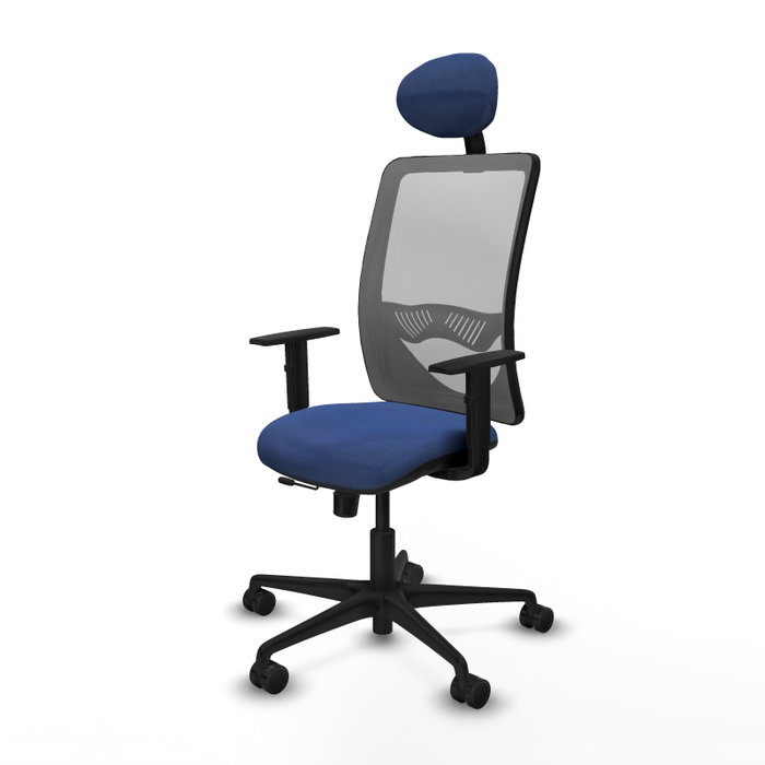 PIQUERAS Y CRESPO Silla de oficina Zulema con mecanismo Sincro/Traslack, Azul marino y Gris PIQUERAS Y CRESPO Silla de oficina Zulema con mecanismo Sincro/Traslack, Azul marino y Gris