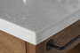 DKD Home Decor Isla de Cocina de Madera y Mármol con 2 Cajones