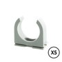 Tupersa Soporte a presion lh ø 20 mm gris 5 unidades para tubo rígido de PVC
