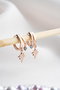 Heliophilia Silver Pendientes de Plata NRZ999216 Bañados en Oro Rosa con Circonita Azul y Blanca, Plata de Ley 925