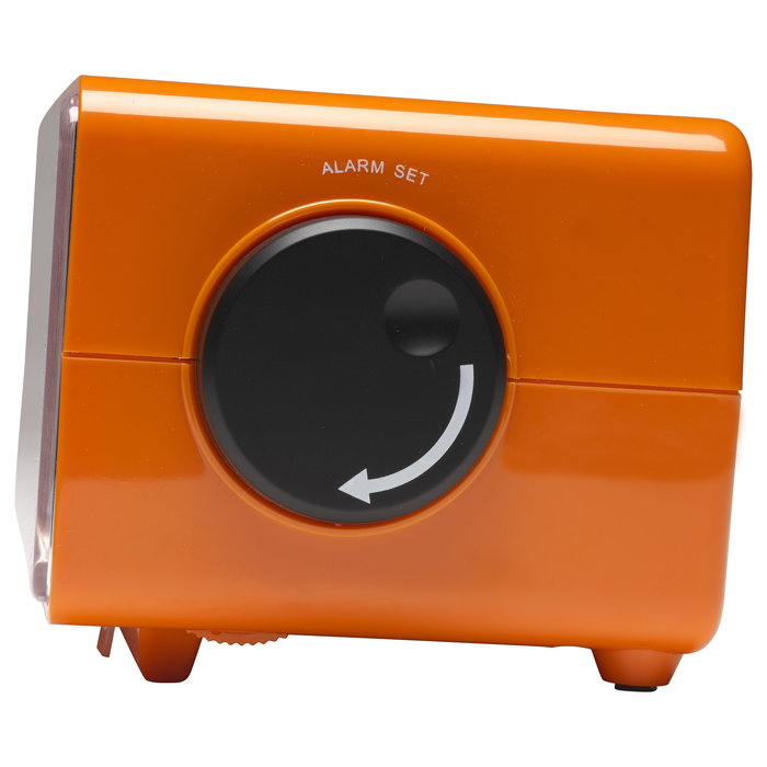 Denver CR-425 Retro Radiowecker - Reloj Despertador con Radio FM, Pantalla Analógica y Digital, Color Naranja