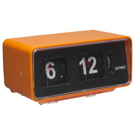 Denver CR-425 Retro Radiowecker - Reloj Despertador con Radio FM, Pantalla Analógica y Digital, Color Naranja