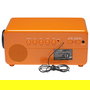 Denver CR-425 Retro Radiowecker - Reloj Despertador con Radio FM, Pantalla Analógica y Digital, Color Naranja