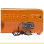 Denver CR-425 Retro Radiowecker - Reloj Despertador con Radio FM, Pantalla Analógica y Digital, Color Naranja