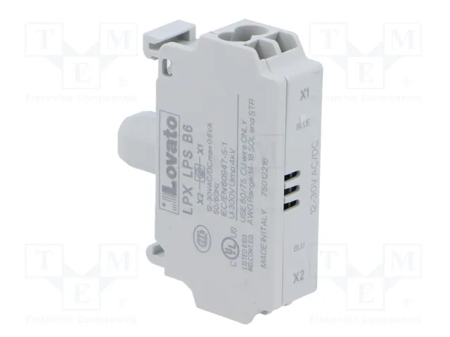 LOVATO ELECTRIC Elemento Iluminador Platinum LED Azul 22mm