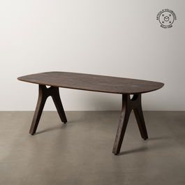 Mesa Comedor Marrón Madera de Mango 200 X 100 X 76 cm
