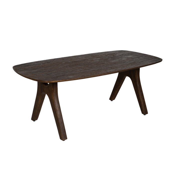 Mesa Comedor Marrón Madera de Mango 200 X 100 X 76 cm