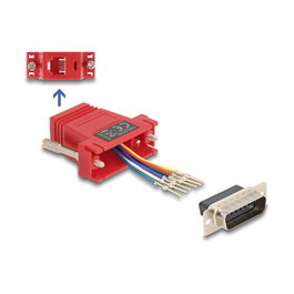 DeLOCK 67084 Adaptador de género D-Sub 15 Rojo