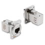DeLOCK 91176 Módulo Keystone RJ45 Hembra a Hembra 90° Cat.6A Plata