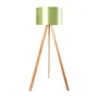 Lámpara de Suelo Trípode Madera Kano-1 Casquillo E27 Pantalla Tela Estilos Nórdico Rústico Natural OPV-780SGN2487