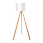Lámpara de Suelo Trípode Madera Kano-1 Casquillo E27 Pantalla Tela Estilos Nórdico Rústico Natural OPV-780SGN2487