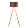 Lámpara de Suelo Trípode Madera Kano-1 Casquillo E27 Pantalla Tela Estilos Nórdico Rústico Natural OPV-780SGN2487