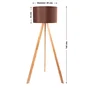 Lámpara de Suelo Trípode Madera Kano-1 Casquillo E27 Pantalla Tela Estilos Nórdico Rústico Natural OPV-780SGN2487