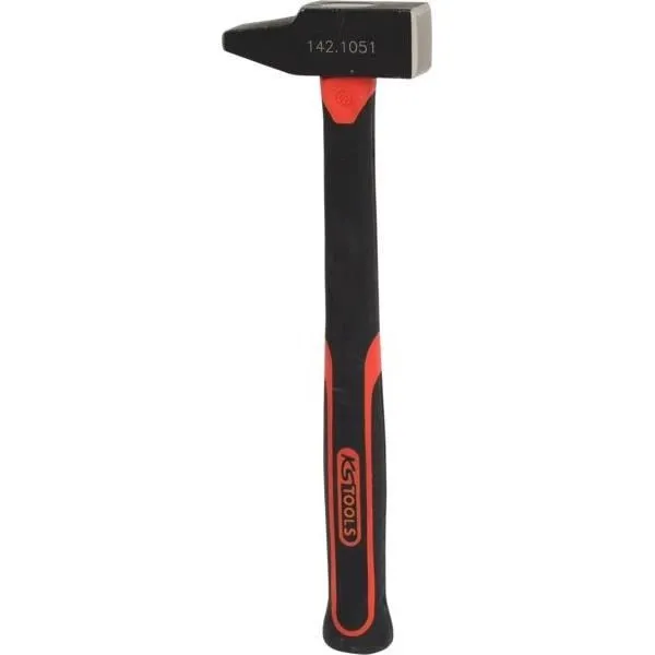 KSTOOLS Martillo remachador 400 g con mango de fibra, extremos pulidos y resina de seguridad