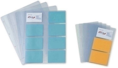 Pardo Fundas para Tarjetas PVC 150µ A4 8 Departamentos