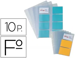 Pardo Recambio Fundas Tarjetero 175 Bolsa 10 Hojas Capacidad 16 Tarjetas Por Hoja