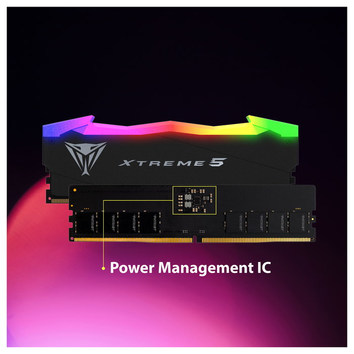 Patriot PVXR548G76C36K Memory Viper Xtreme 5 RGB 48GB (2x24GB) DDR5 7600MHz Kit de Memoria RAM con Intel XMP 3.0 y Disipador Térmico