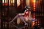 Overlord Estatua PVC Desktop Cute Figure Albedo Chinese Dress Ver. Renewal 13 cm