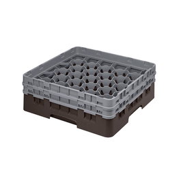 CAMBRO Cesta de lavado 30 compartimentos, 2 alturas, Castaño