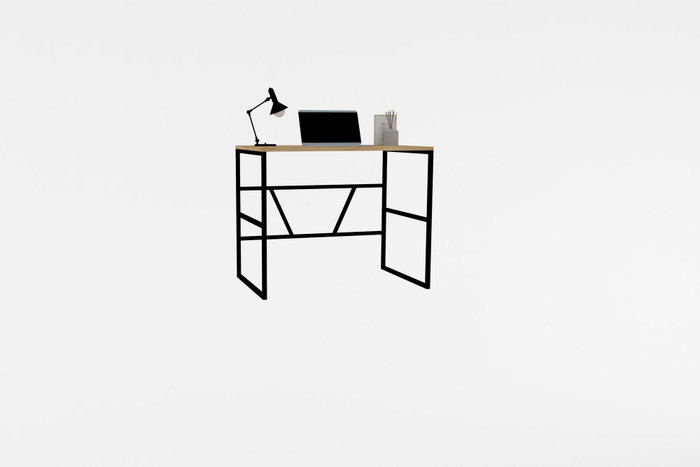 Hanah Home Mesa de Estudio Monea Sapphire Oak Roble Zafiro 90x60x74 cm