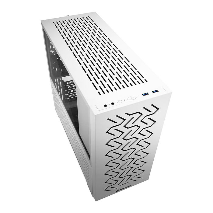 Sharkoon MS-Z1000 Micro Torre ATX/ITX Blanca con Panel de Cristal Templado para Gaming
